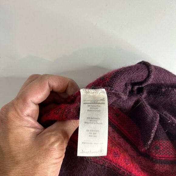 Smart wool merino wool blend Pom Pom winter beanie hat . Size Small/medium - Picture 4 of 4